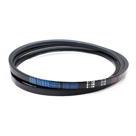 D&D B128 Classical V-Belt, 131 in Outside Length, 21/32 in Top Width, 1 Ribs B128